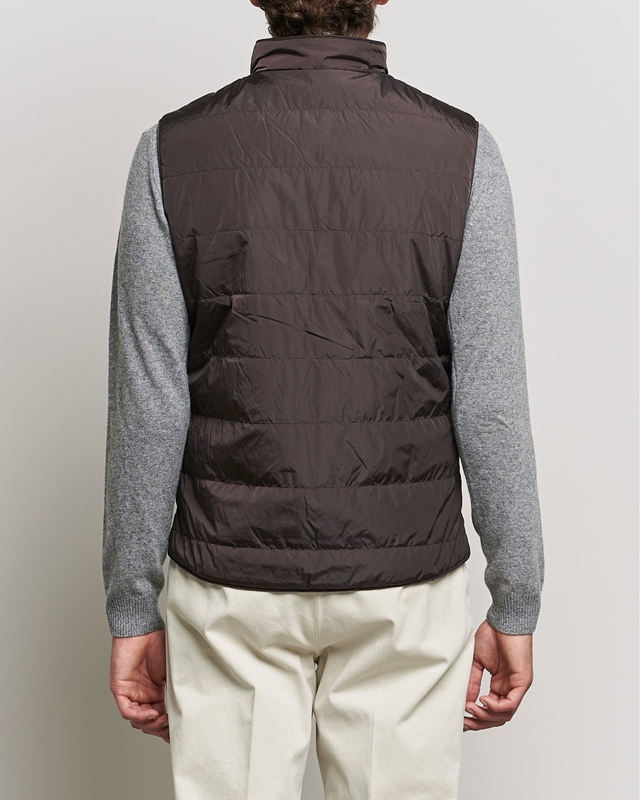 Herren | Jacken | Stenströms | Padded Nylon Vest Brown
