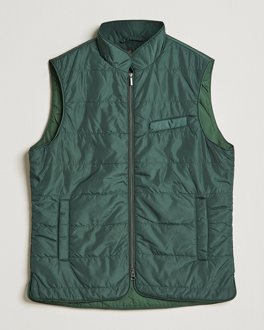 Herren | Jacken | Stenströms | Padded Nylon Vest Green