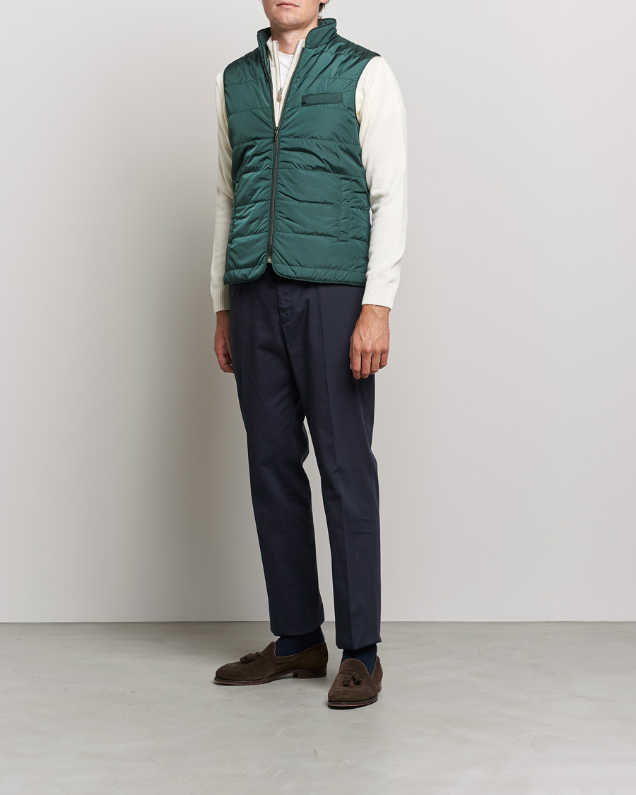 Herren | Jacken | Stenströms | Padded Nylon Vest Green
