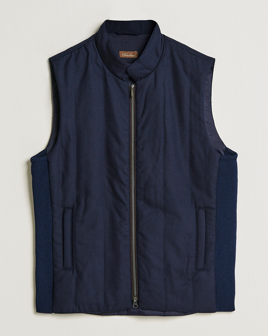 Herren | Jacken | Stenströms | Hybrid Flannel Vest Navy