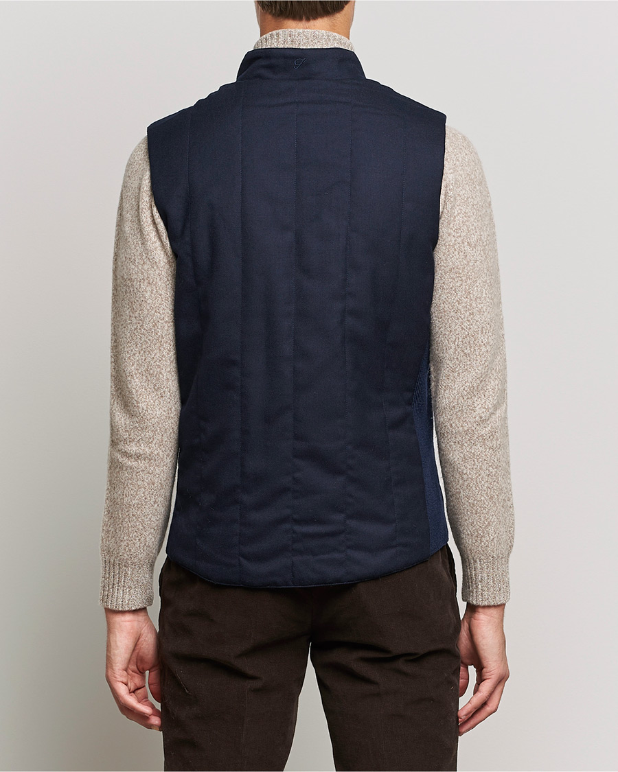 Herren | Jacken | Stenströms | Hybrid Flannel Vest Navy
