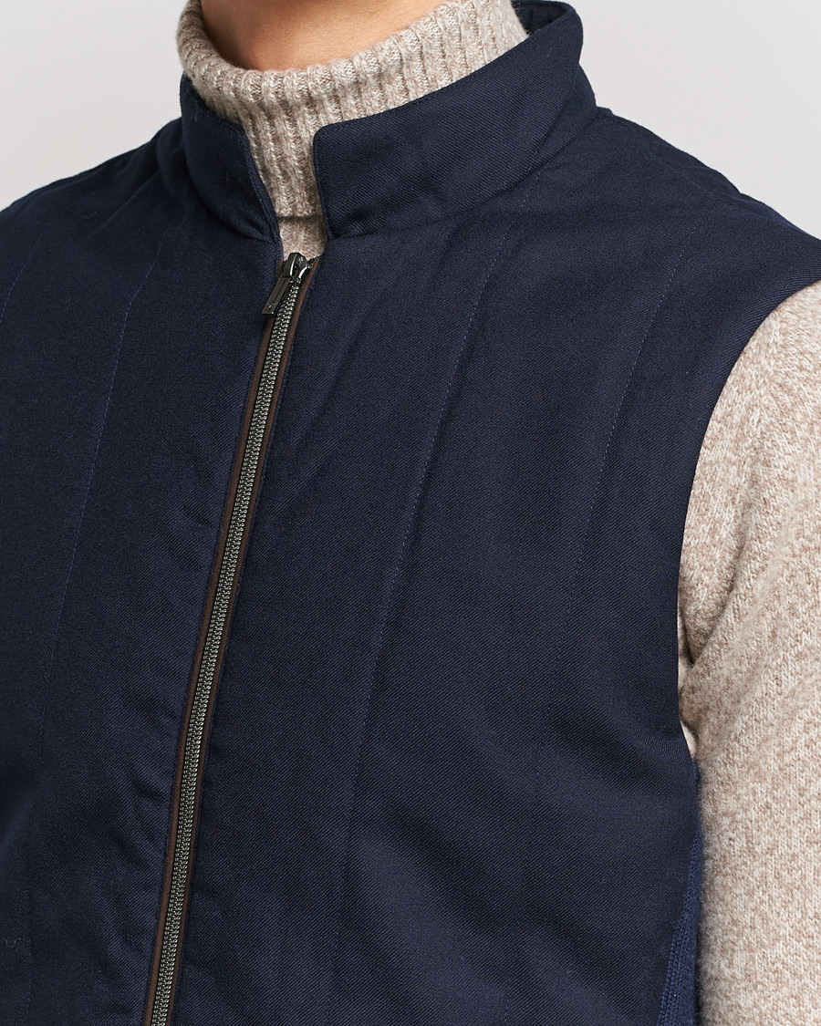 Herren | Jacken | Stenströms | Hybrid Flannel Vest Navy