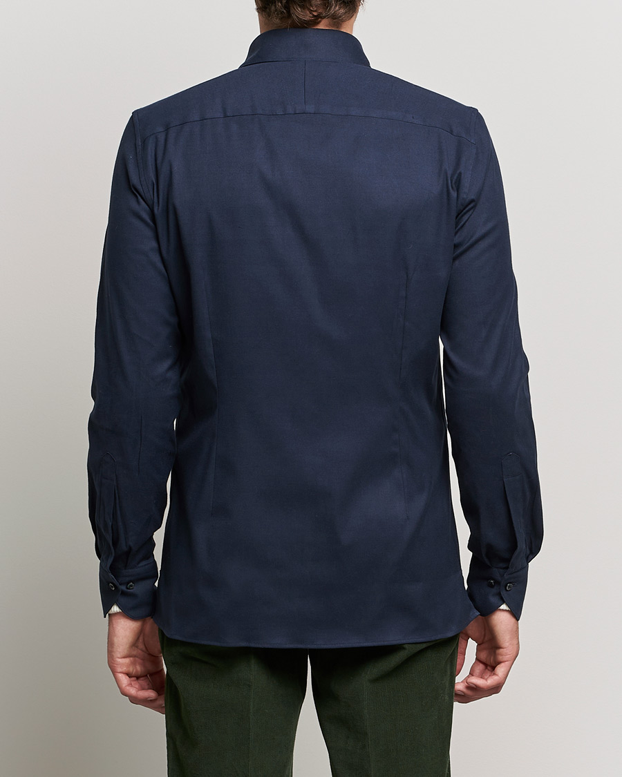 Herren | Hemden | Stenströms | 1899 Slimline Stretch Twill Overshirt Navy