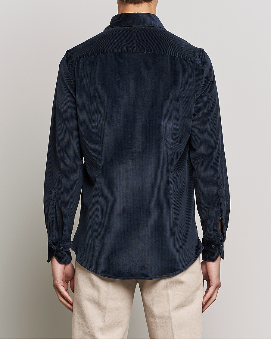 Herren | Hemden | Stenströms | 1899 Slimline Sea Island Corduroy Shirt Navy
