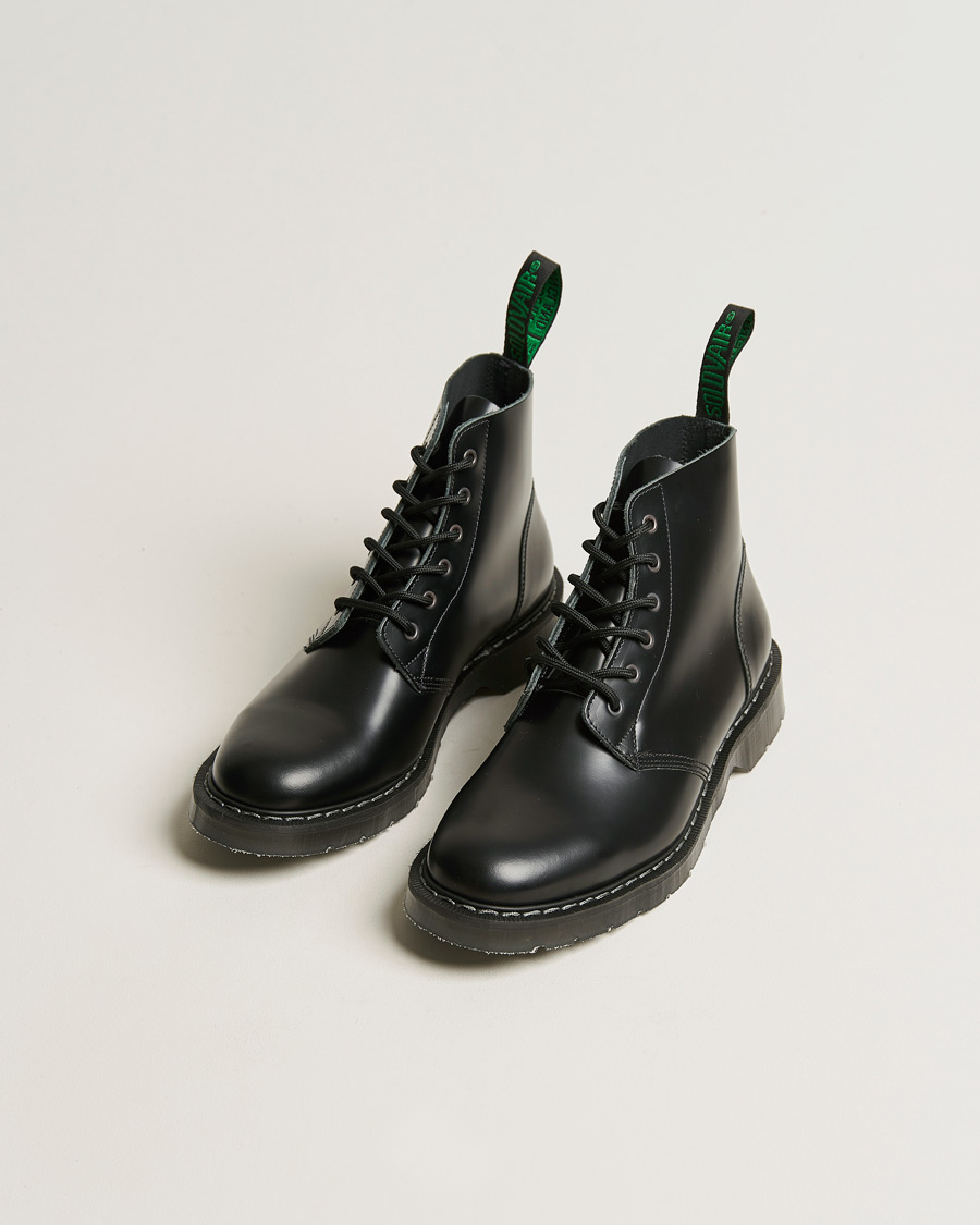 Herren | Boots | Solovair | 6 Eye Astronaut Boot Black Shine