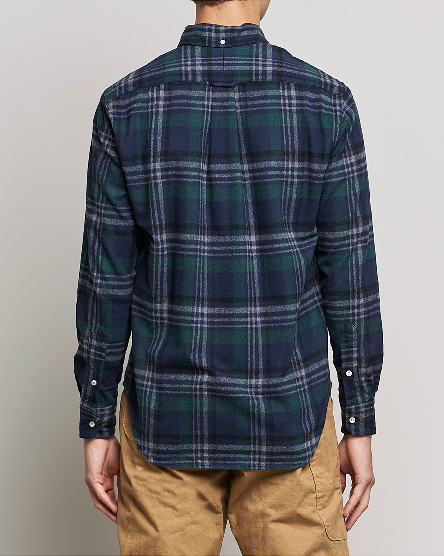 Herren | Hemden | Gitman Vintage | Button Down Shaggy Flannel Shirt Blackwatch Check