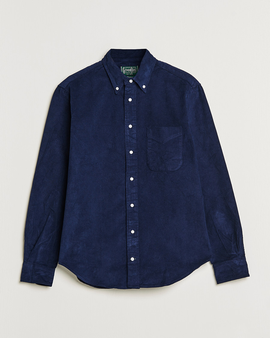 Herren | Hemden | Gitman Vintage | Button Down Heavy Corduroy Shirt Navy