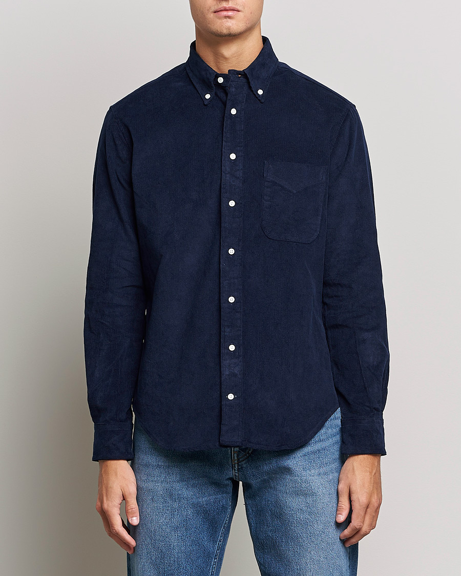 Herren | Hemden | Gitman Vintage | Button Down Heavy Corduroy Shirt Navy