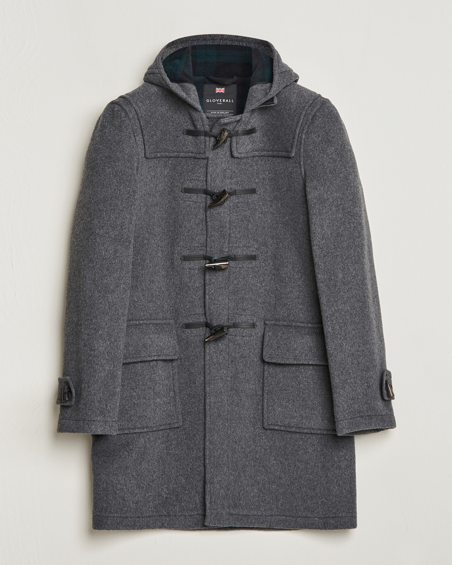 Herren | Jacken | Gloverall | Morris Duffle Coat Grey/Blackwatch