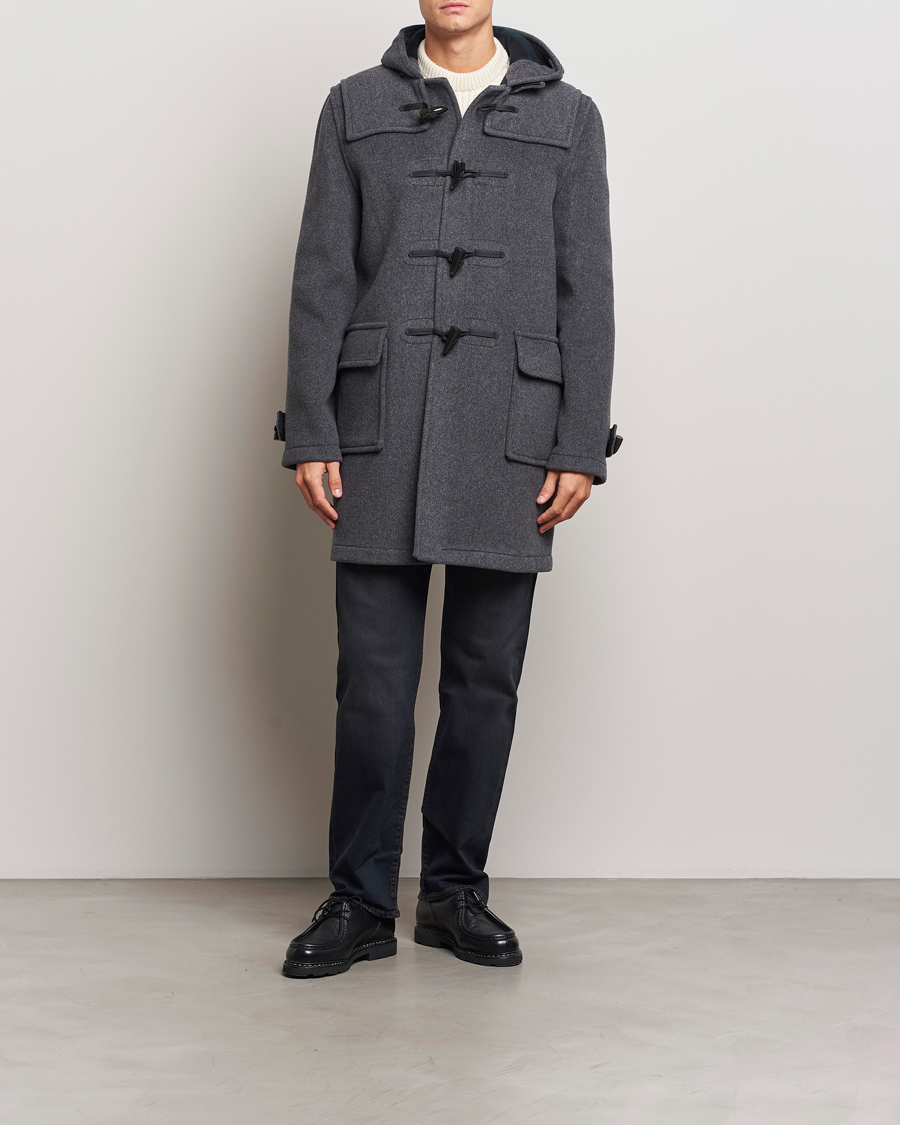 Herren | Jacken | Gloverall | Morris Duffle Coat Grey/Blackwatch
