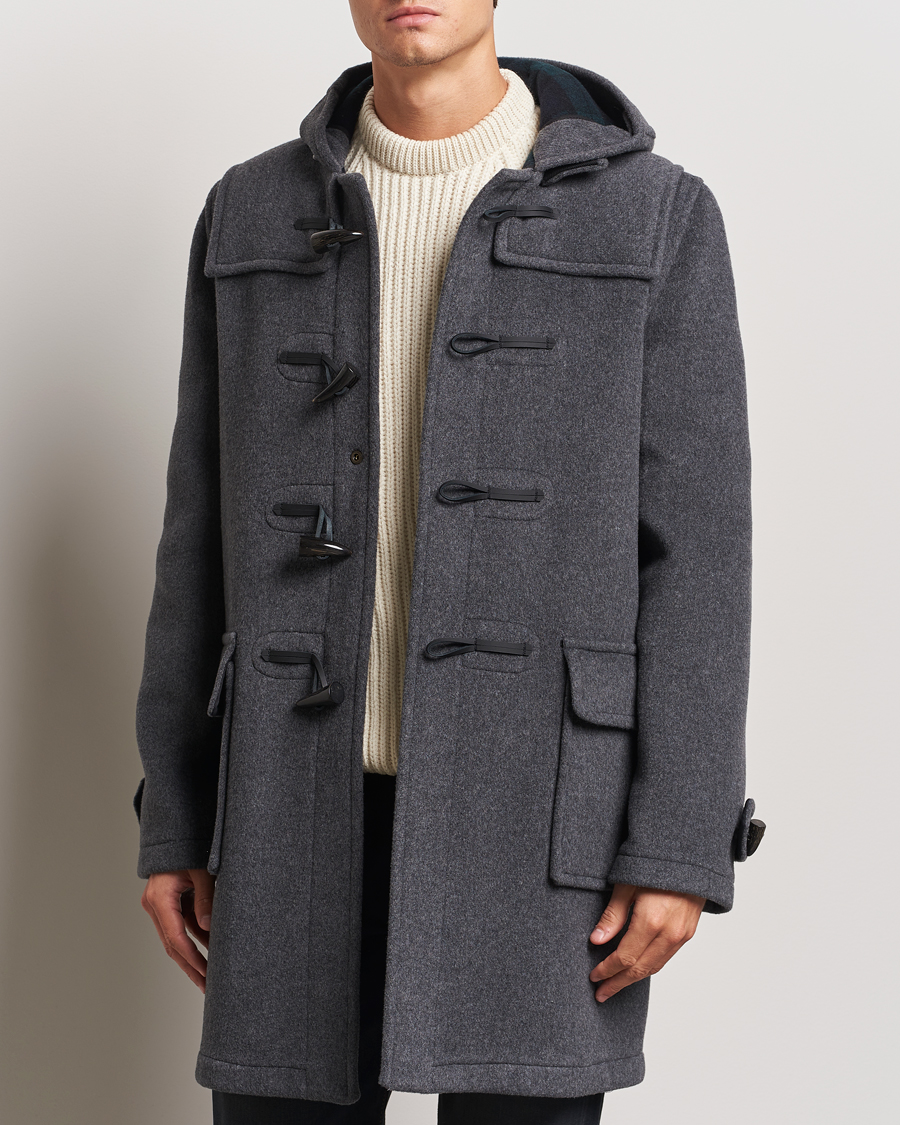 Herren | Jacken | Gloverall | Morris Duffle Coat Grey/Blackwatch