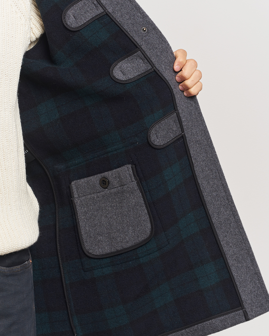 Herren | Jacken | Gloverall | Morris Duffle Coat Grey/Blackwatch