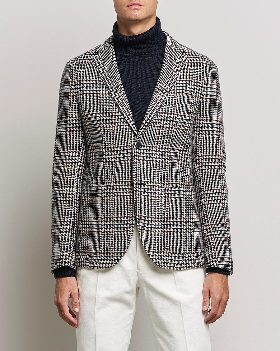 Herren | Sakkos | L.B.M. 1911 | Jack Overcheck Wool Blazer Navy