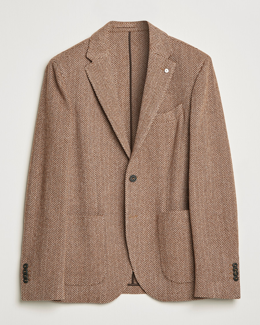 Herren | Sakkos | L.B.M. 1911 | Jack Herringbone Wool Blazer Brown
