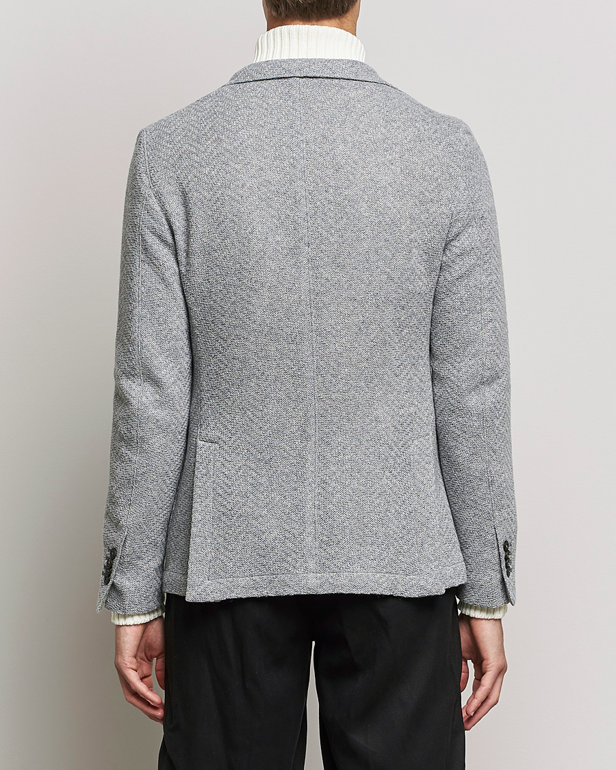 Herren | Sakkos | L.B.M. 1911 | Punto Knitted Wool Structure Blazer Grey