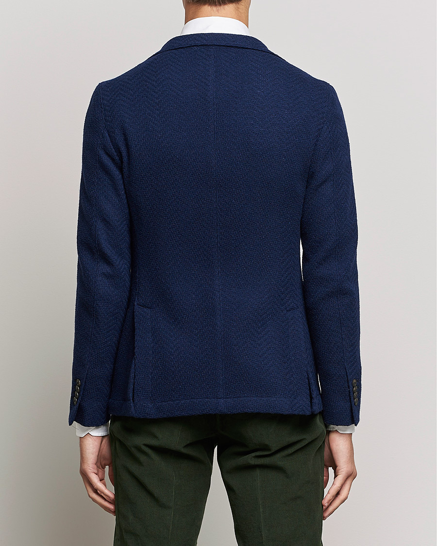 Herren | Sakkos | L.B.M. 1911 | Punto Knitted Wool Structure Blazer Navy