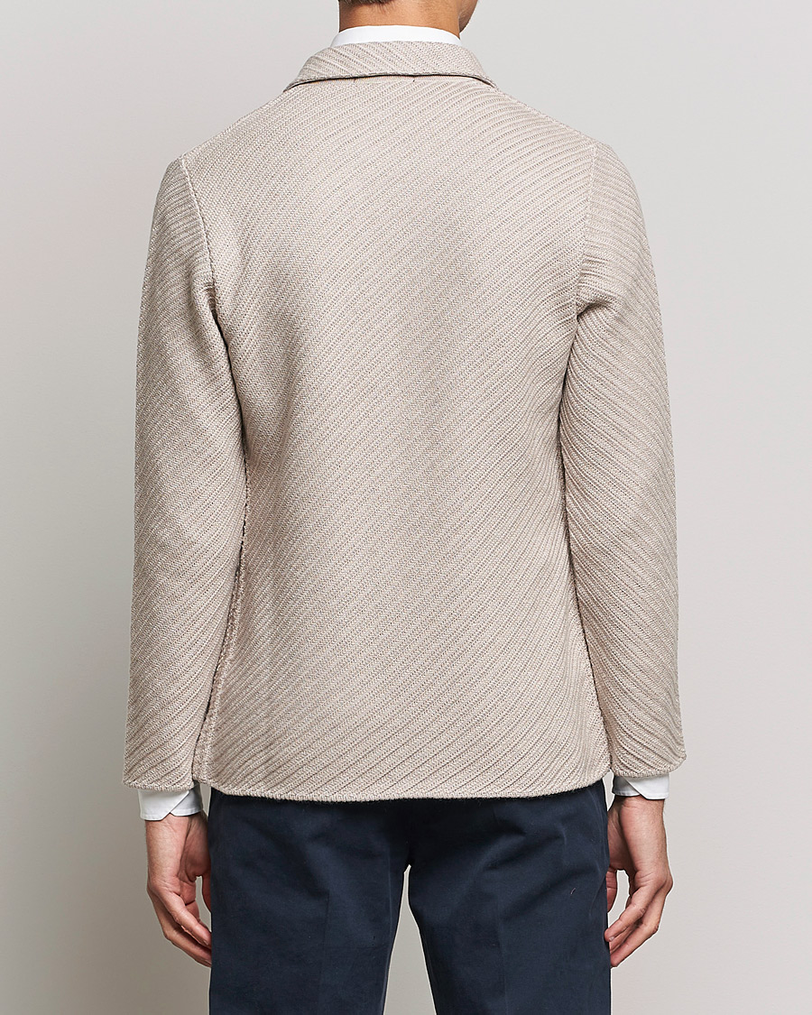 Herren | Sakkos | Lardini | Structured Knitted Wool Blazer Beige