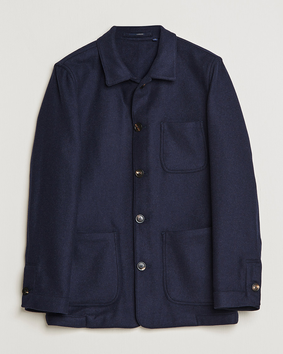 Herren | Hemden | Lardini | Wool/Cashmere Shirt Jacket Navy