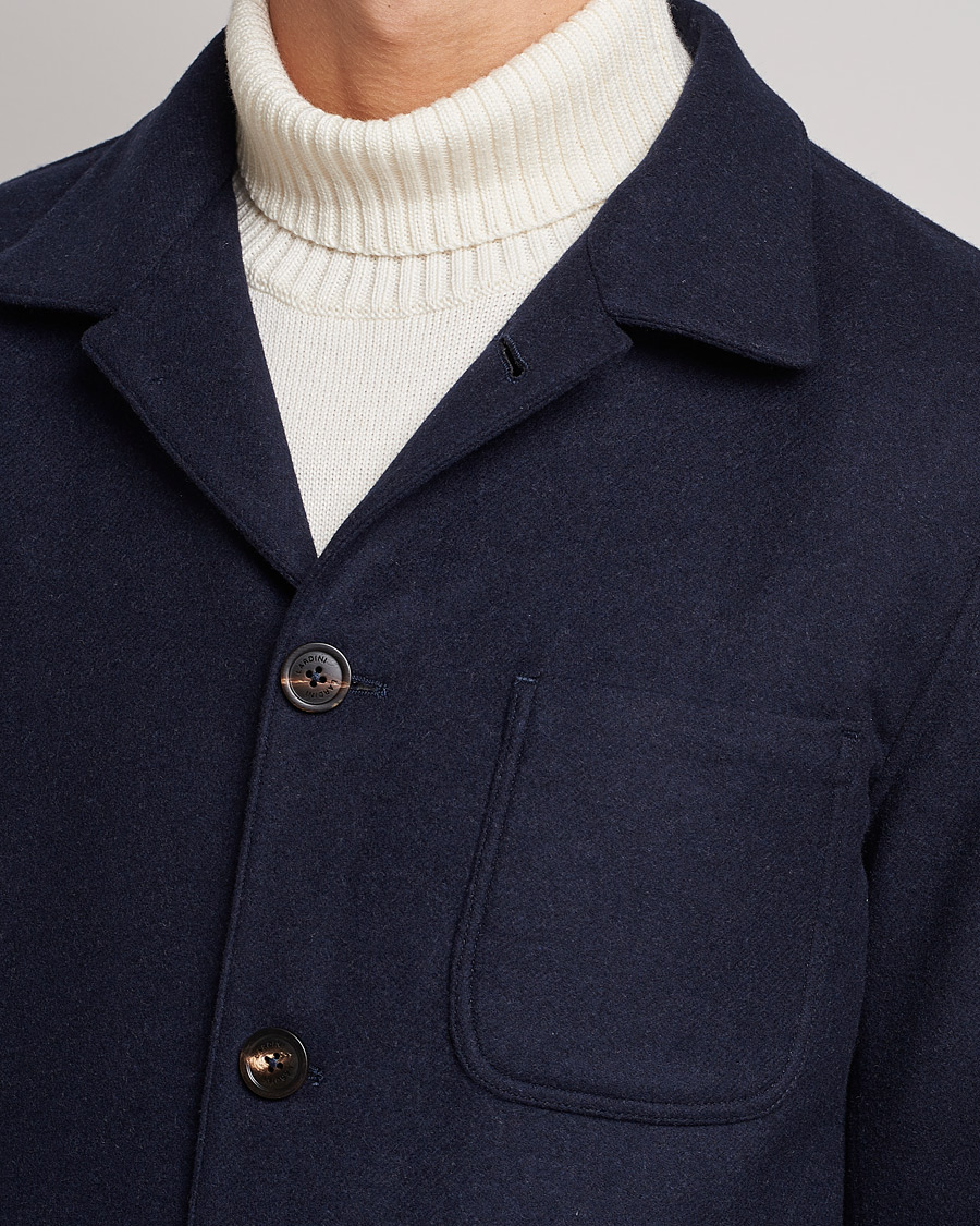 Herren | Hemden | Lardini | Wool/Cashmere Shirt Jacket Navy