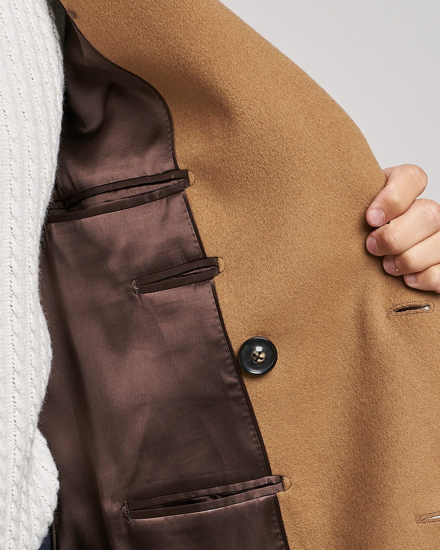 Herren | Jacken | Lardini | Ulster Double Breasted Wool Coat Camel