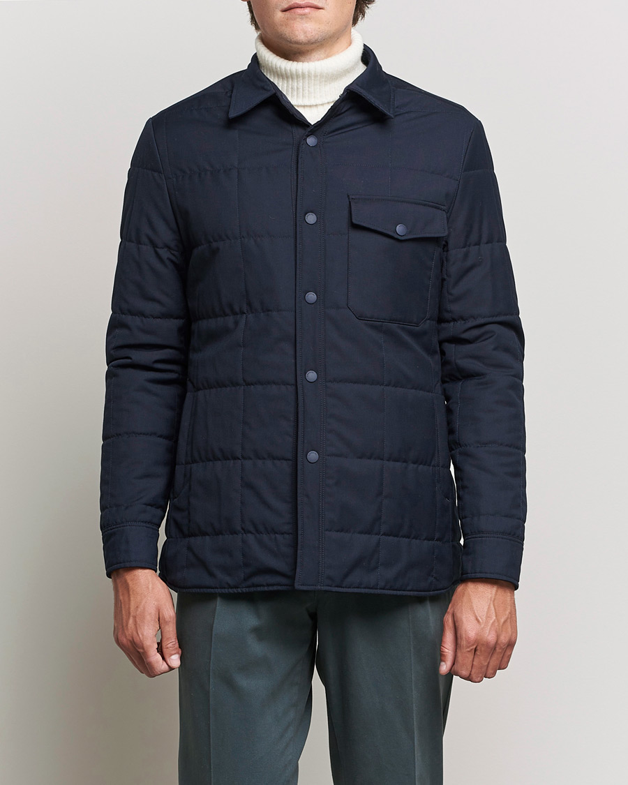Herren | Jacken | Lardini | Ircelle Reversible Wool/Nylon Jacket Navy
