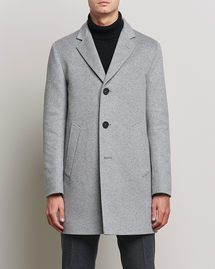 Herren | Jacken | Oscar Jacobson | Storvik Wool/Cashmere Coat Light Grey