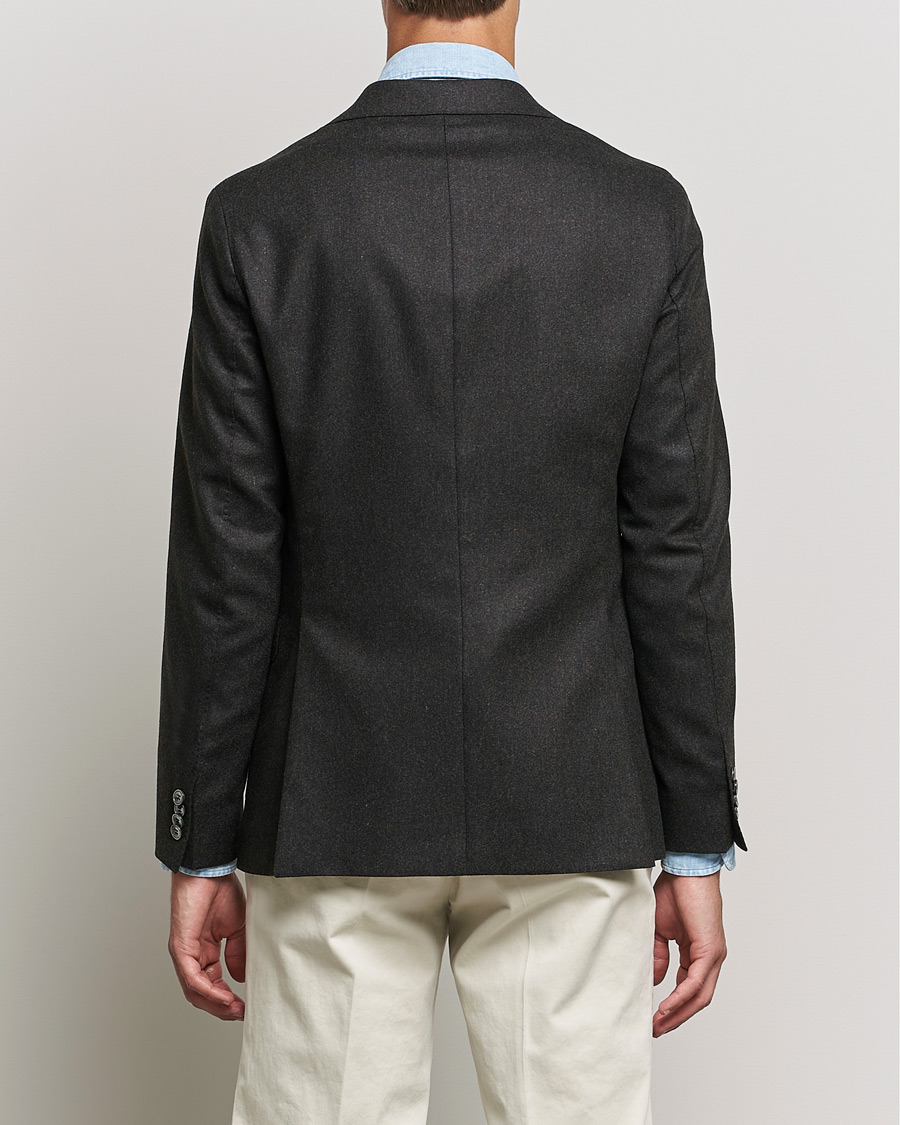 Herren | Sakkos | Oscar Jacobson | Ego Wool Flannel Blazer Brown Melange