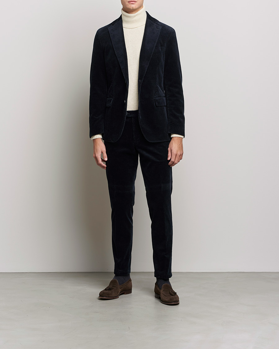 Herren | Sakkos | Oscar Jacobson | Ferry Soft Cord Blazer Navy