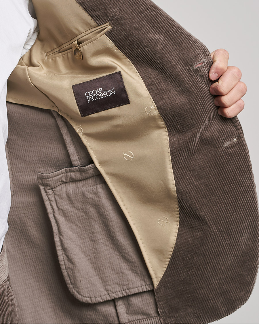 Herren | Sakkos | Oscar Jacobson | Ferry Soft Cord Blazer Light Beige