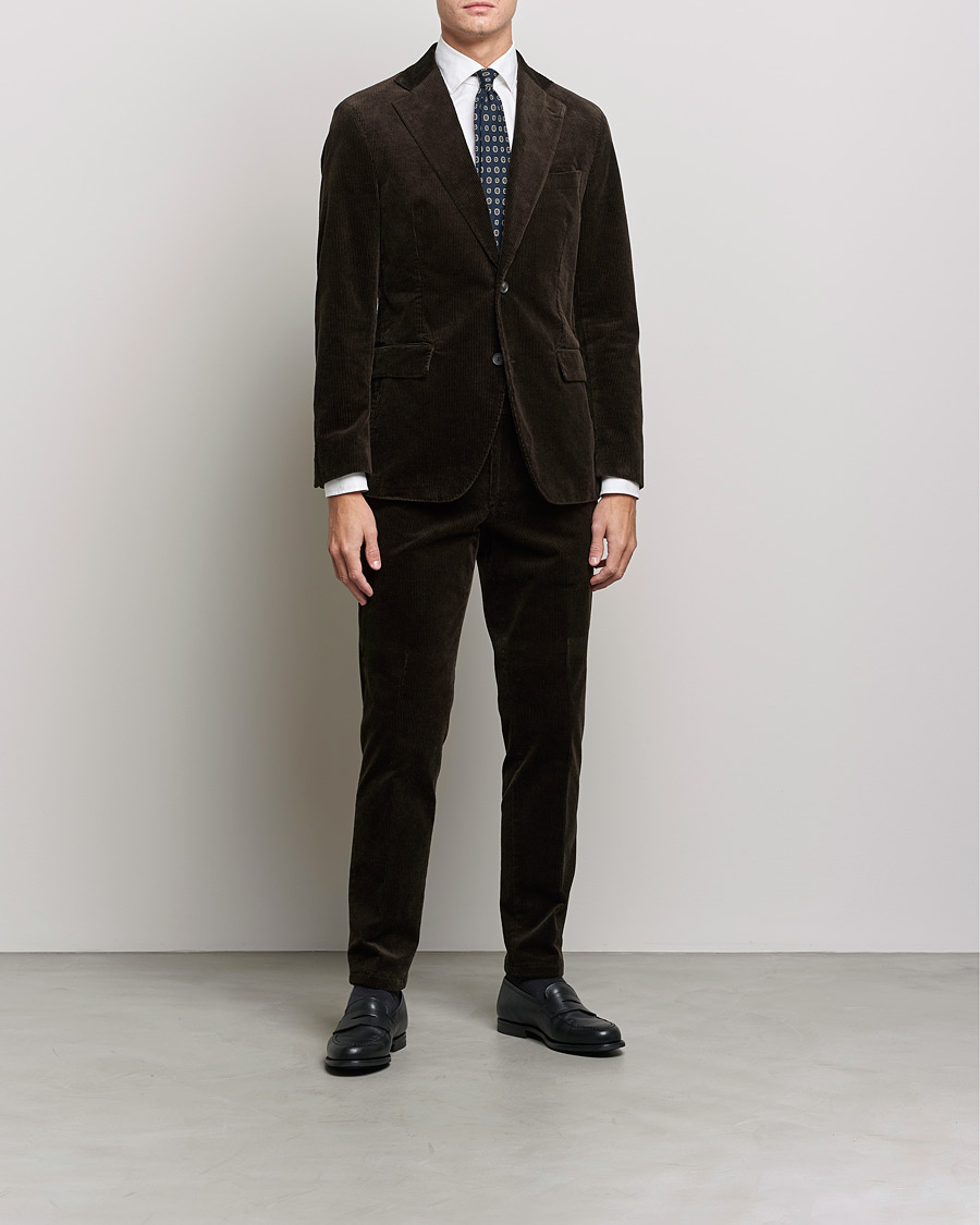 Herren | Sakkos | Oscar Jacobson | Ferry Soft Cord Blazer Brown
