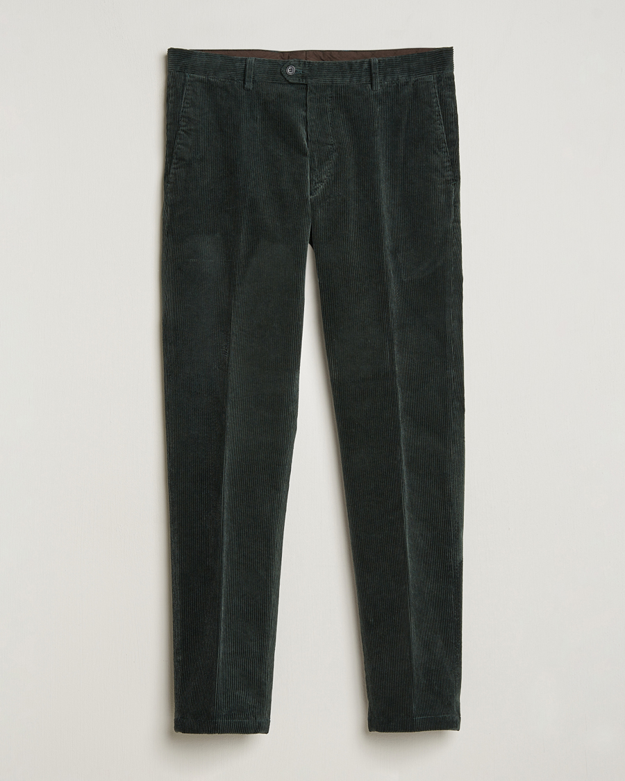 Herren | Hosen | Oscar Jacobson | Denz Corduroy Trousers Bottle Green