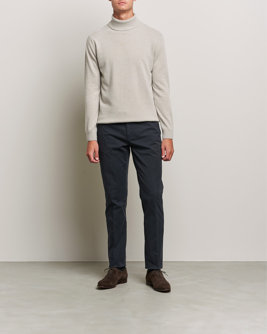 Herren | Pullover | Oscar Jacobson | Salim Wool/Cashmere Rollneck Beige