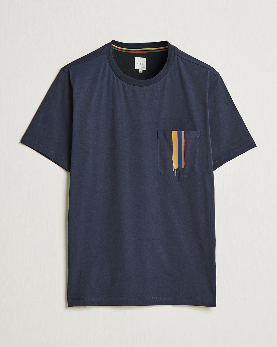 Herren | T-Shirts | Paul Smith | Artist Stripe T-shirt Navy