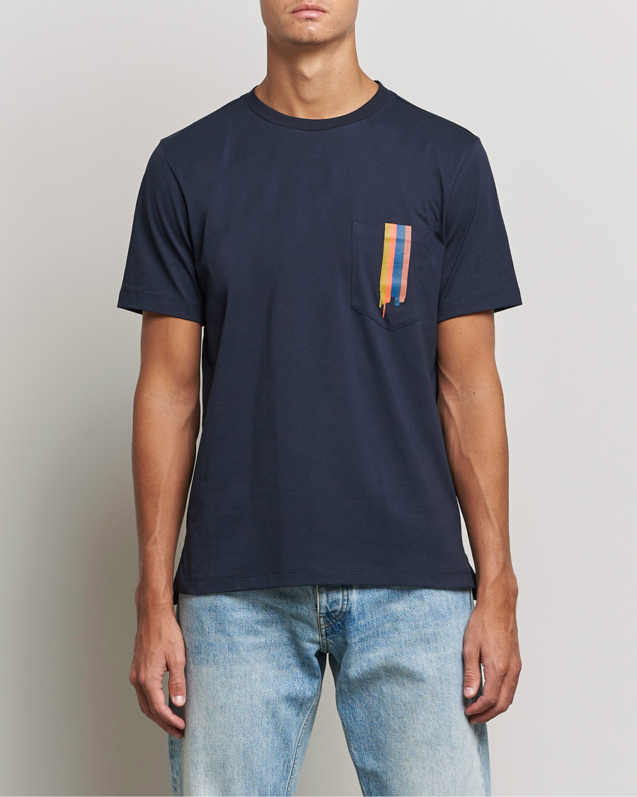 Herren | T-Shirts | Paul Smith | Artist Stripe T-shirt Navy
