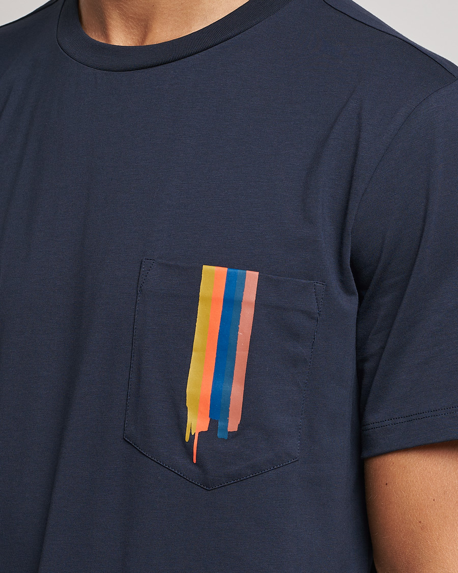 Herren | T-Shirts | Paul Smith | Artist Stripe T-shirt Navy