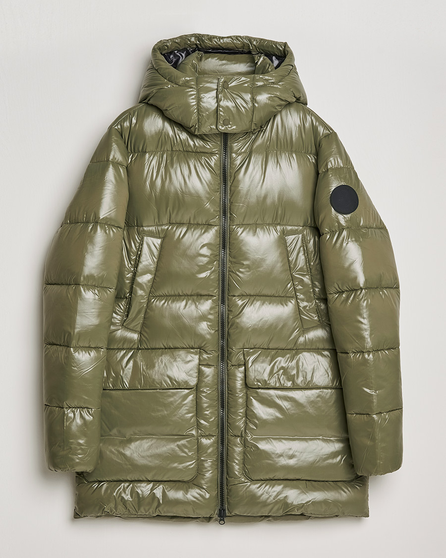 Herren | Jacken | Save The Duck | Christian Long Padded Puffer Jacket Laurel Green