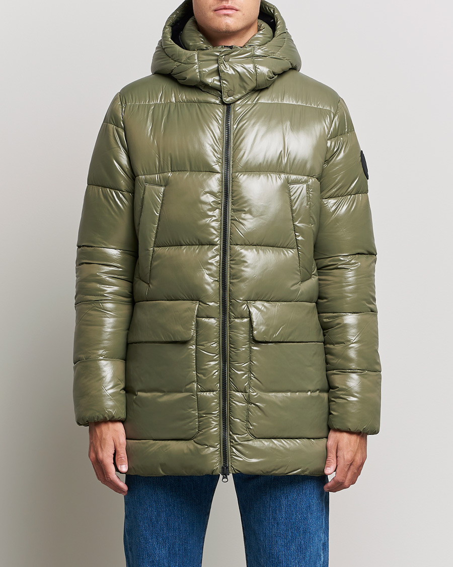 Herren | Jacken | Save The Duck | Christian Long Padded Puffer Jacket Laurel Green
