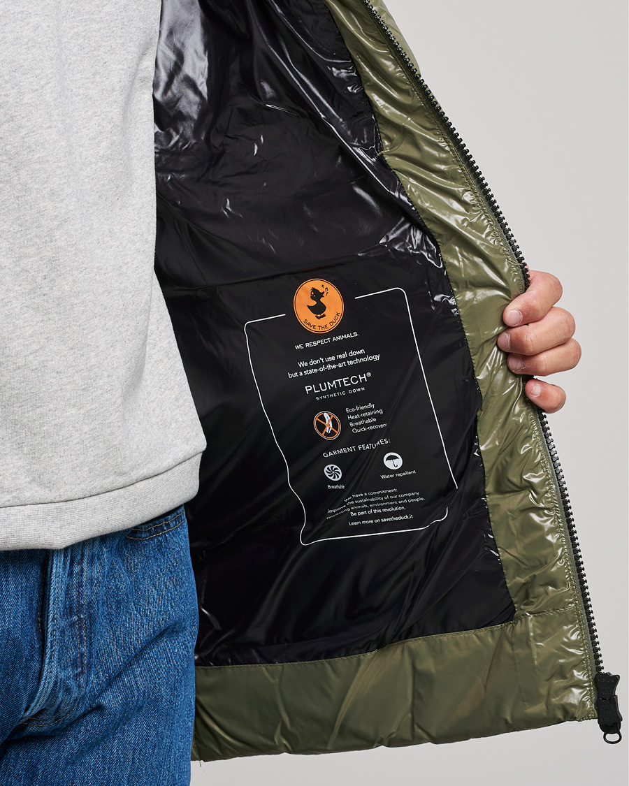 Herren | Jacken | Save The Duck | Christian Long Padded Puffer Jacket Laurel Green