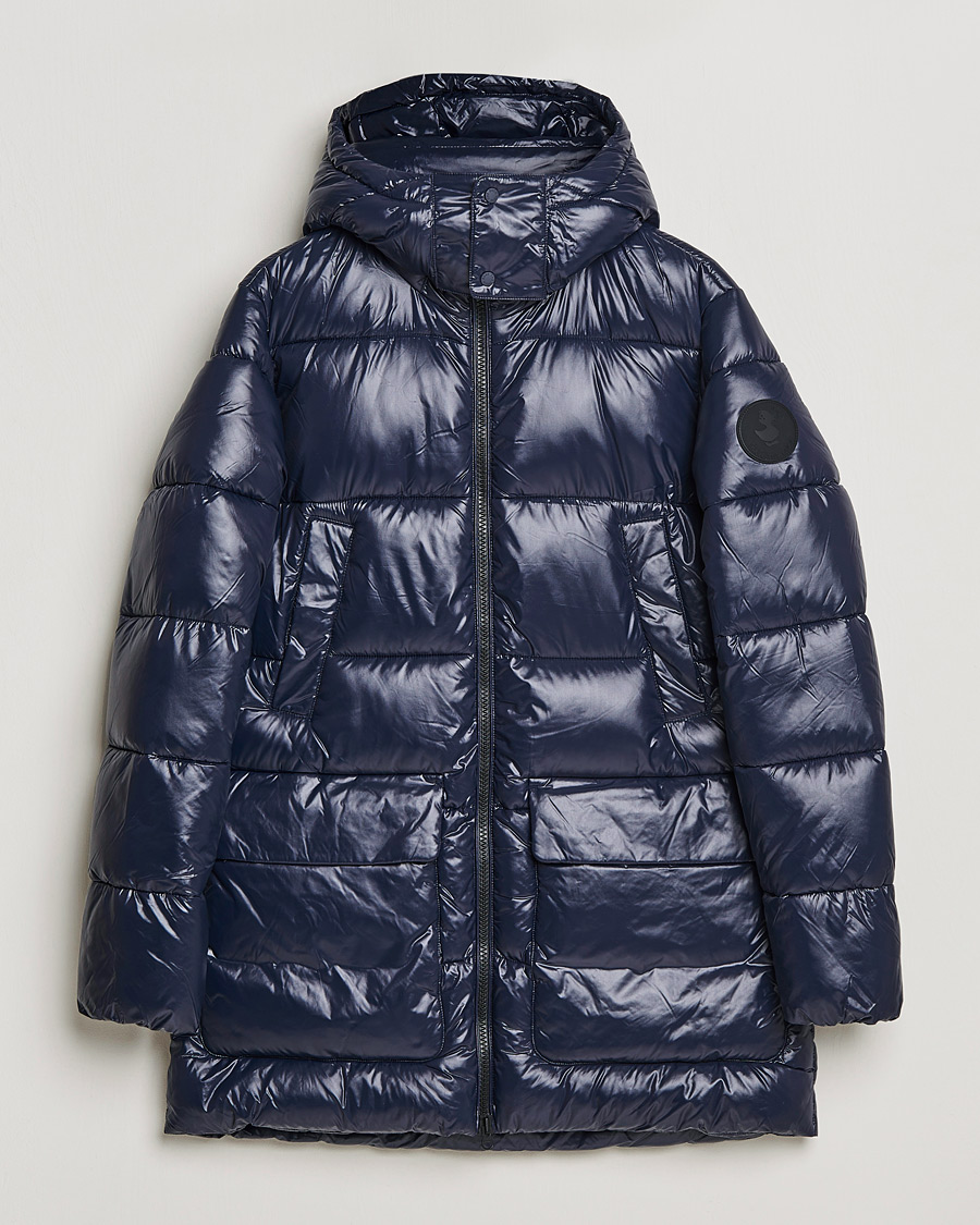 Herren | Jacken | Save The Duck | Christian Long Padded Puffer Jacket Blue Black