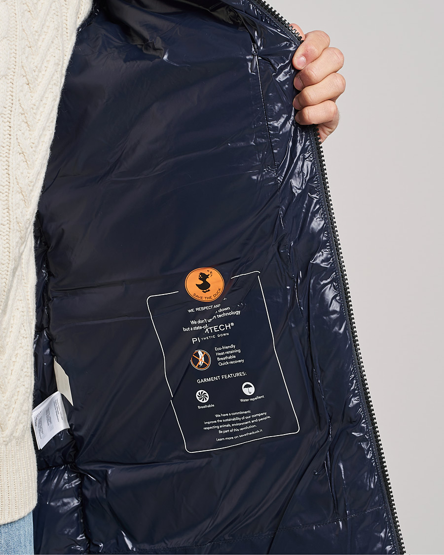 Herren | Jacken | Save The Duck | Christian Long Padded Puffer Jacket Blue Black