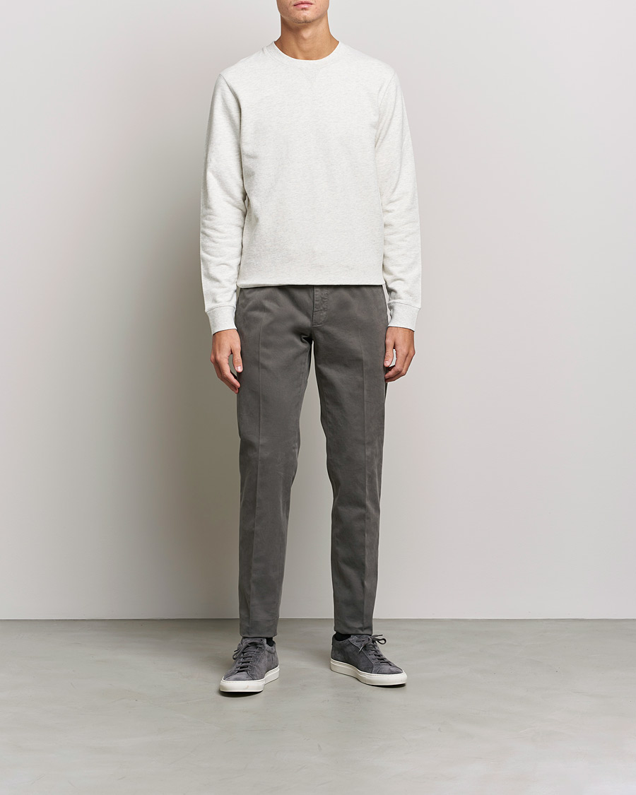 Herren | Pullover | Sunspel | Loopback Sweatshirt Archive White Melange