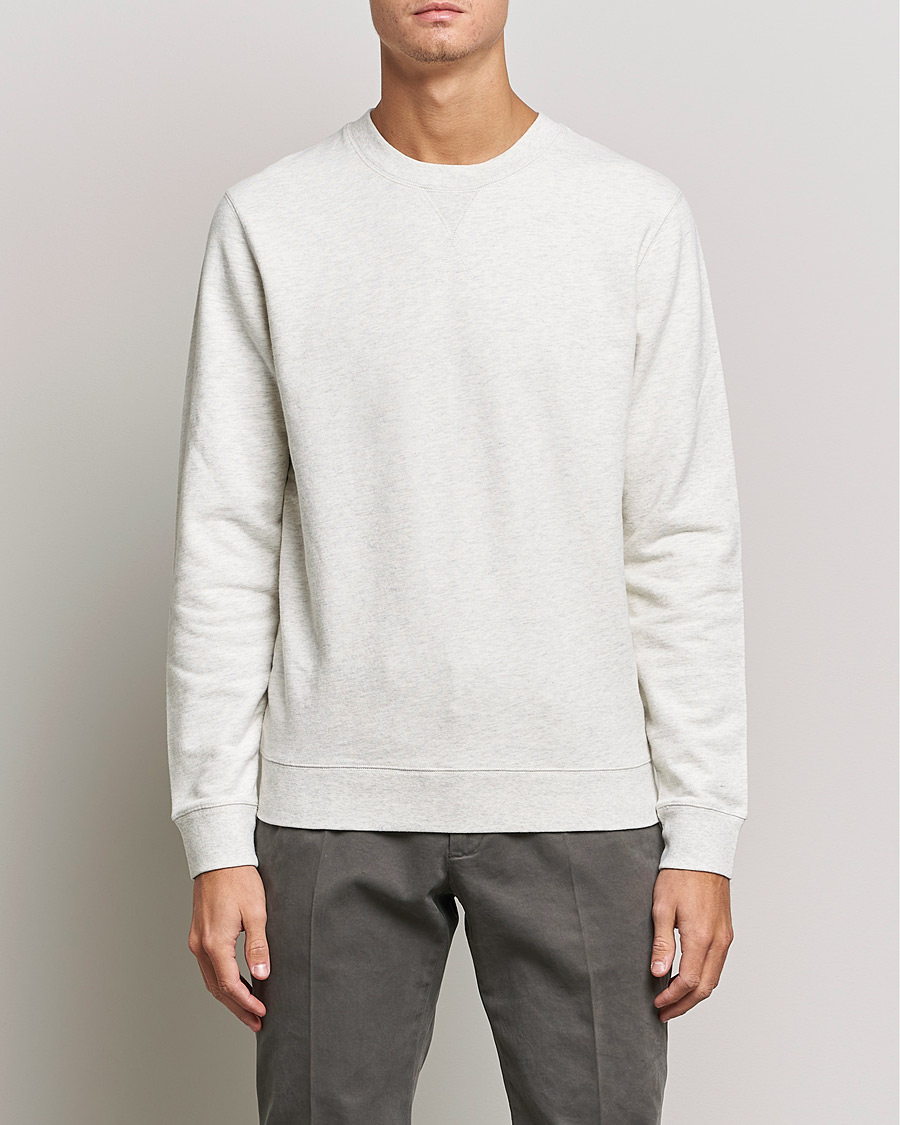 Herren | Pullover | Sunspel | Loopback Sweatshirt Archive White Melange