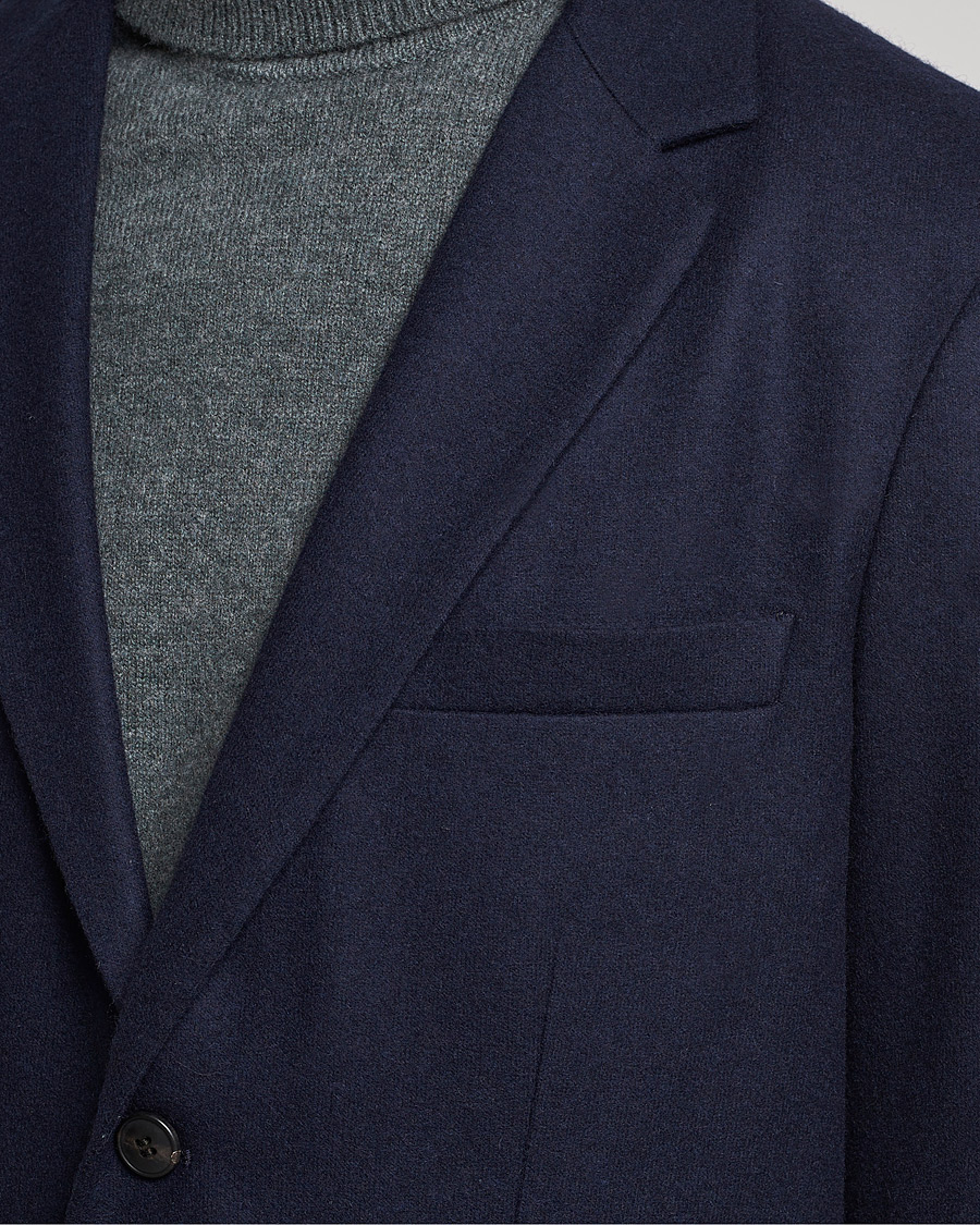 Herren | Sakkos | Sunspel | Boiled Wool Jersey Blazer Navy