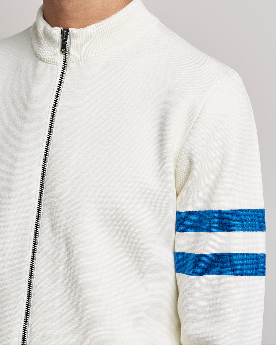 Herren | Pullover | Sunspel | Paul Weller Extra Fine Merino Zip Cardigan White