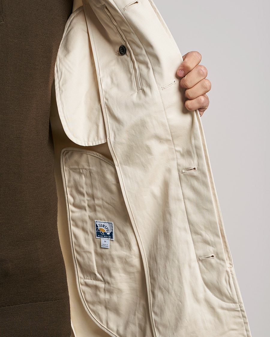 Herren | Jacken | Sunspel | Paul Weller Technical Cotton Mac Stone