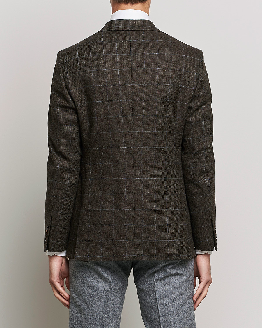 Herren | Sakkos | Walker Slater | Edward Lambswool Windowpane Blazer Dark Brown