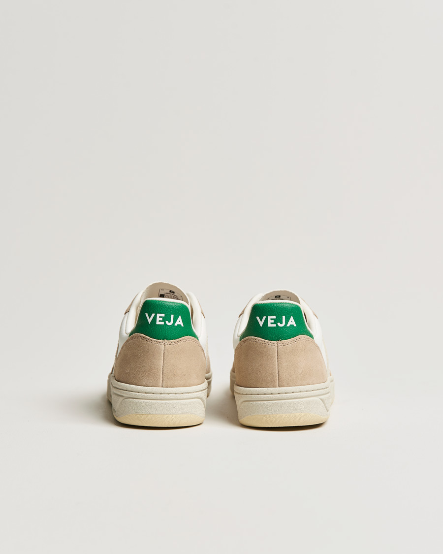 Herren | Veja V-10 Leather Sneaker Extra White Sahara Emeraude | Veja | V-10 Leather Sneaker Extra White Sahara Emeraude