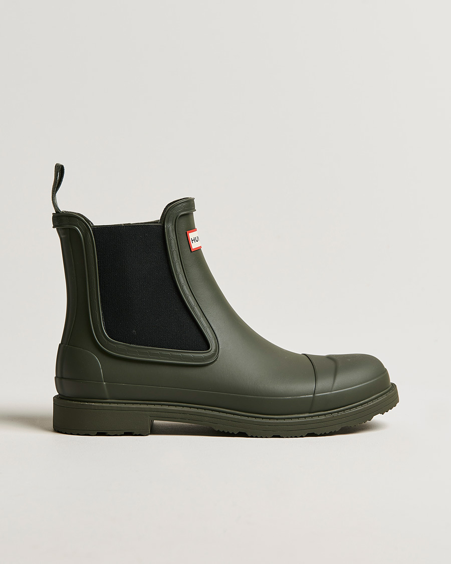 Herren | Galoschen & Gummistiefel | Hunter Boots | Commando Chelsea Boot Dark Olive