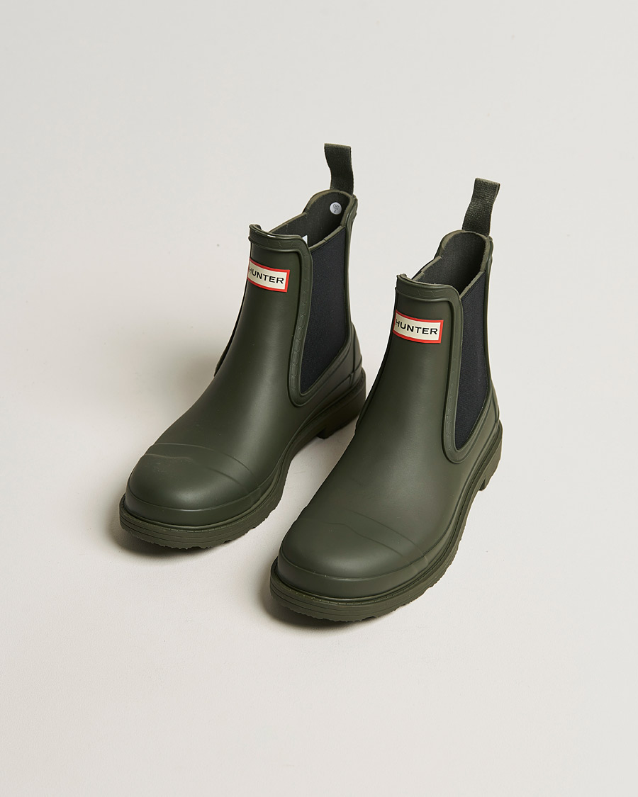 Herren | Galoschen & Gummistiefel | Hunter Boots | Commando Chelsea Boot Dark Olive