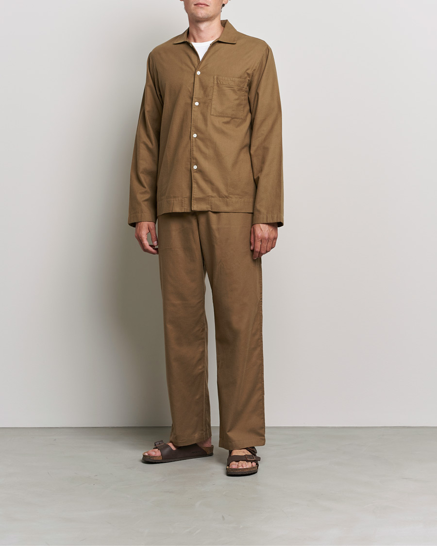 Herren | Schlafanzüge & Bademäntel | Tekla | Flannel Pyjama Shirt Moss